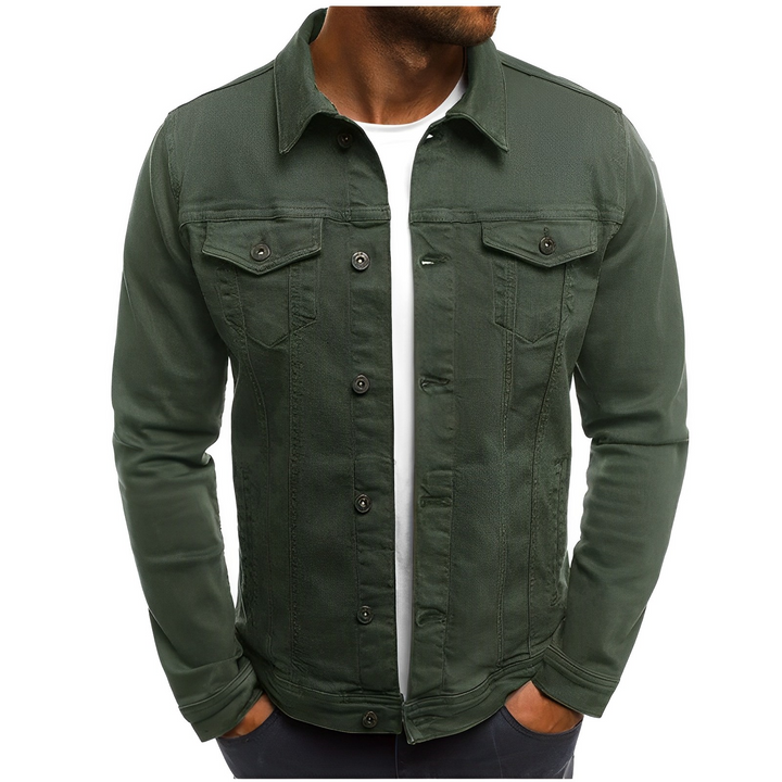 Effortless men's lightweight summer jacket, ideal for warm weather casual comfort.