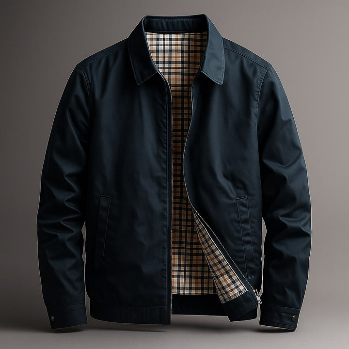 Stylish men's utility jacket with a streamlined design. Essential classic outerwear for versatile everyday wear.