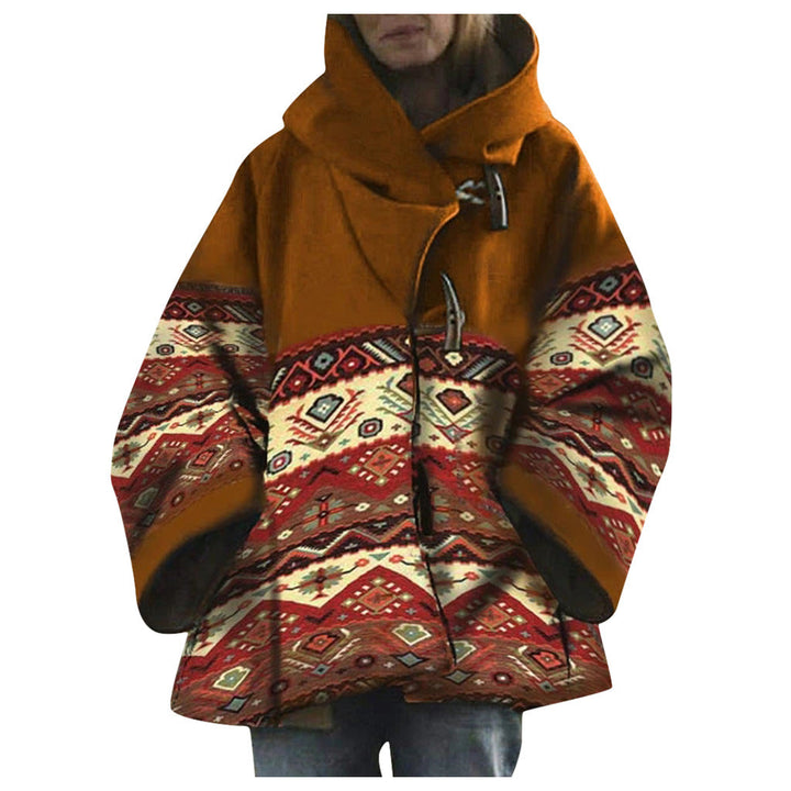 Cozy women's luxurious warm coat, elegant outerwear designed for chic winter fashion. Comfortable stylish jacket.