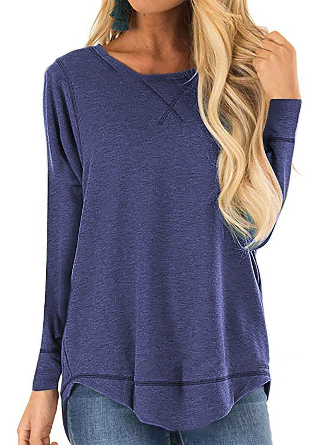 Everyday women's long sleeve shirt, a comfortable and stylish casual top for spring & autumn fashion.