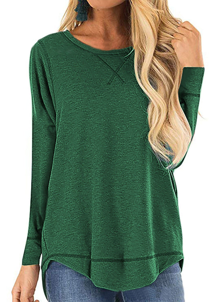 Versatile women's long sleeve shirt, ideal for lounge wear or stylish everyday casual outfits.