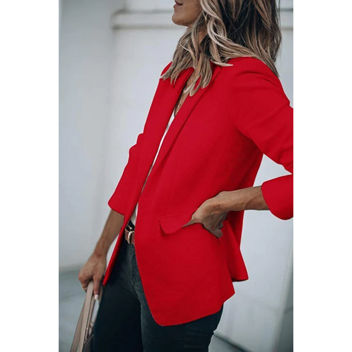 Casual women's blazer for a comfortable and stylish layered look.