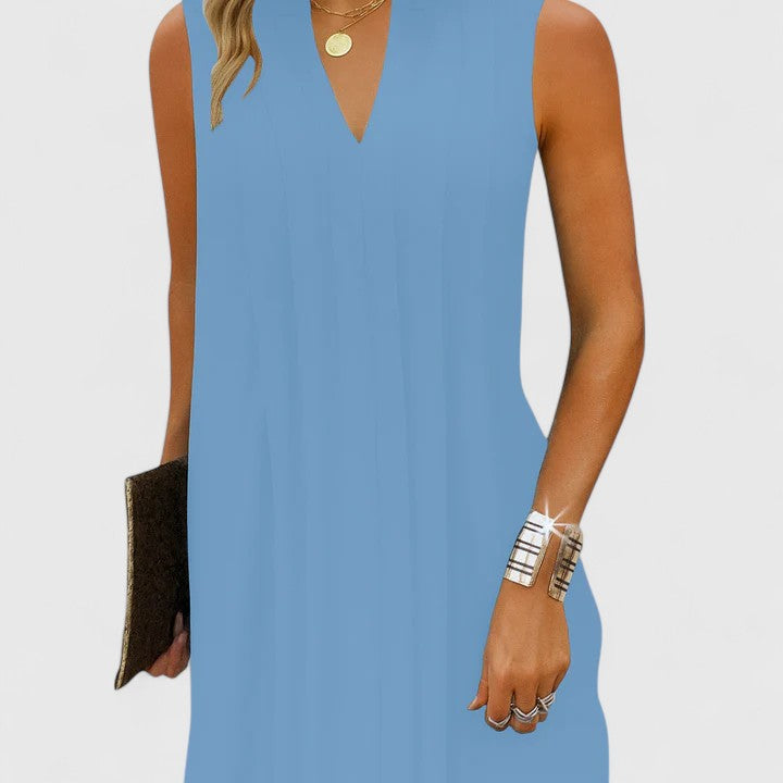 Gorgeous V-neck dress for women, elegant, flattering, ideal for spring.