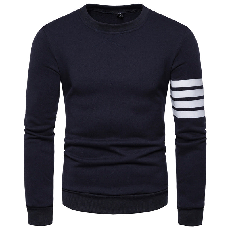 Comfortable men's sporty striped sweatshirt, an ideal everyday casual wear top.