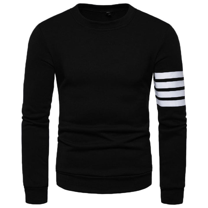 Versatile men's long sleeve striped top, suitable for sporty or casual everyday fashion.