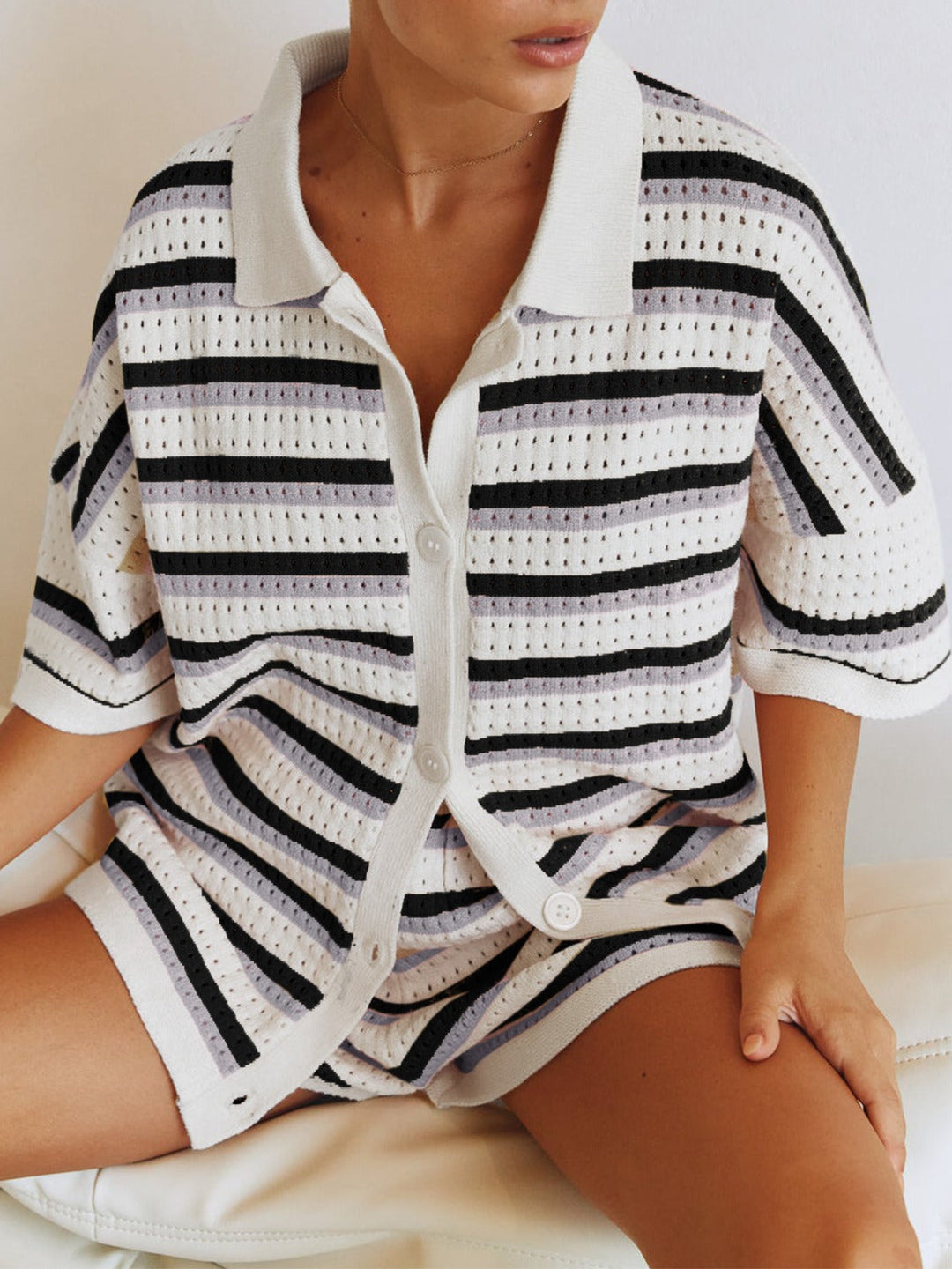Versatile women's two-piece summer set, chic co-ord for holidays & casual outings.