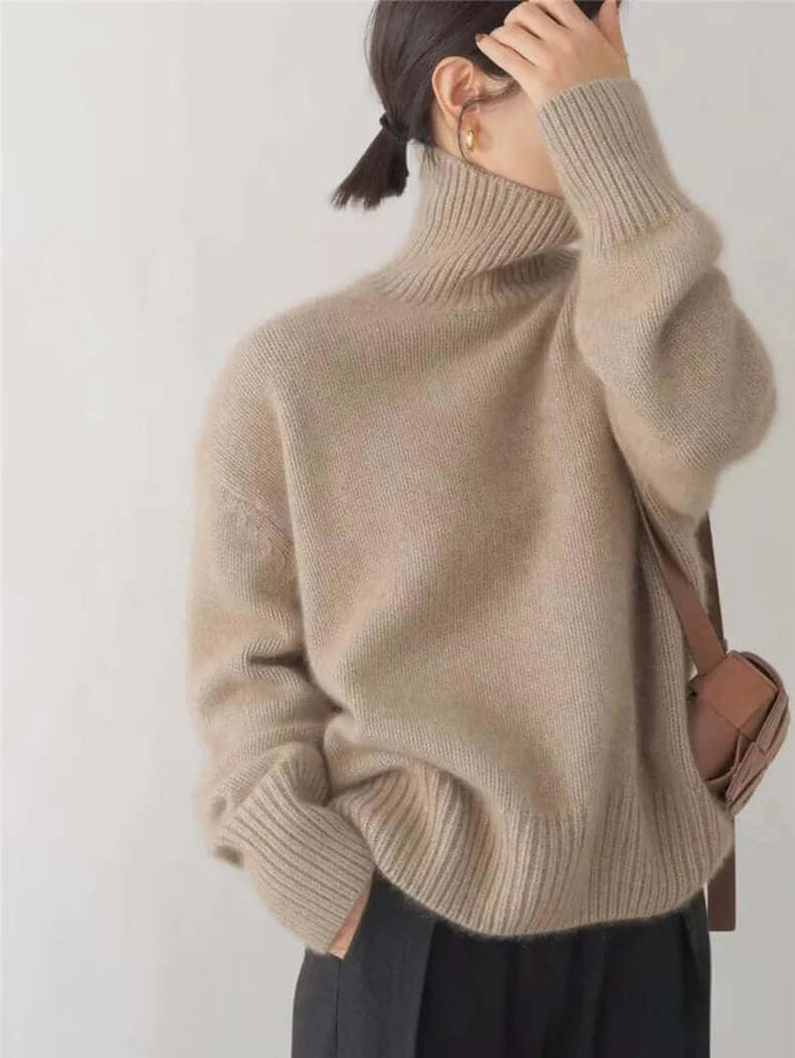 Women's Soft Knitted High Neck Sweater