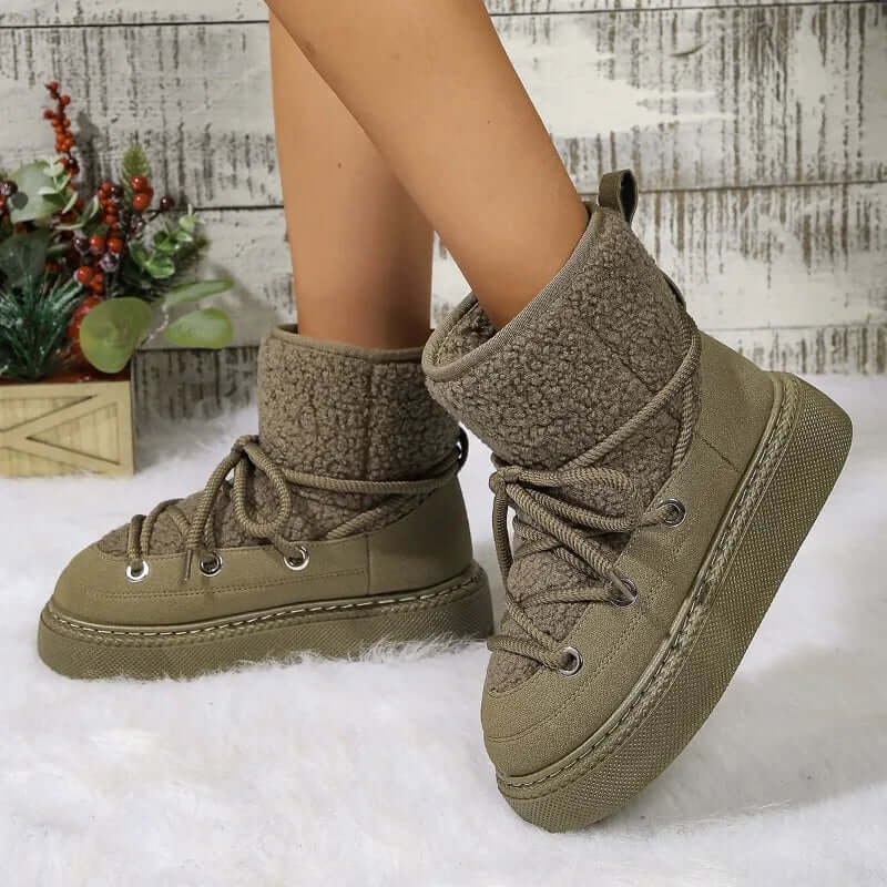 Women's Trimmed Winter Snow Boots