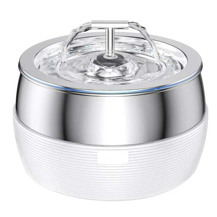 Healthy hydration with a stainless steel pet water fountain, ideal for dogs & cats. Easy to clean.