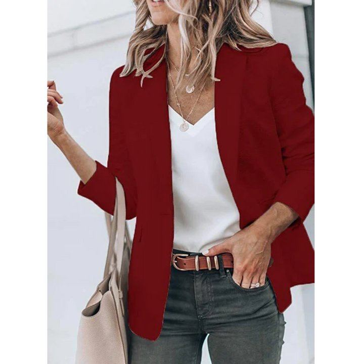 Versatile women's outerwear, an everyday casual blazer.