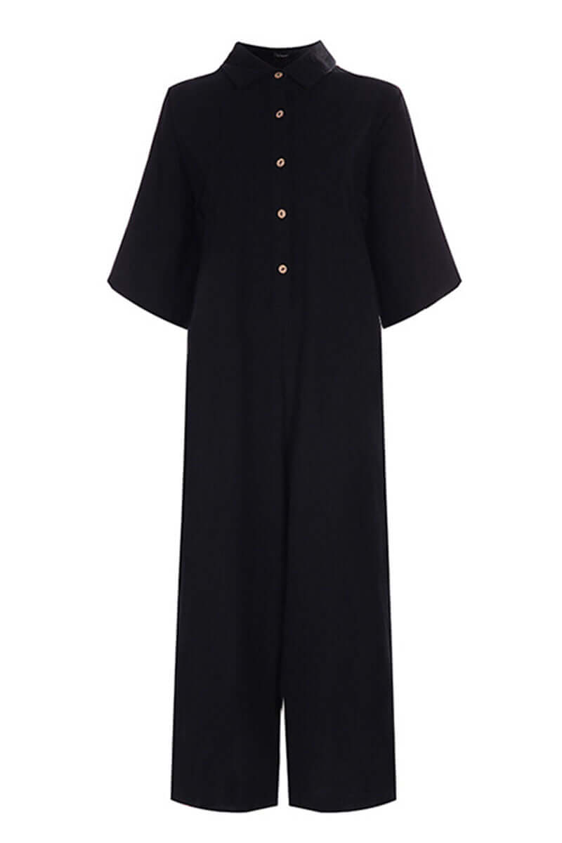 Women's Relaxed Notch Collar Jumpsuit