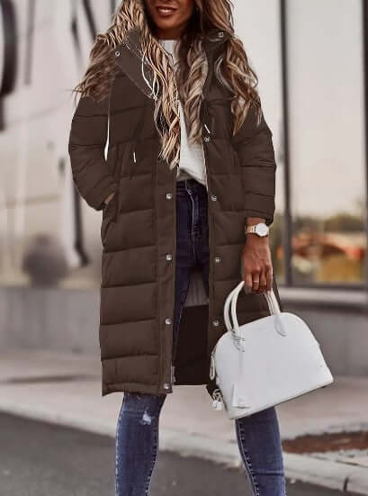 Women's Padded Winter Coat with Hood