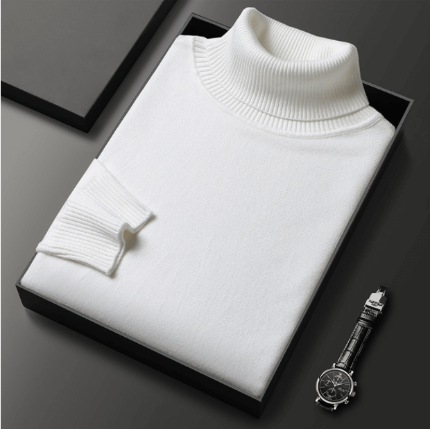 Men's Slim Fit Turtleneck Knitted Jumper