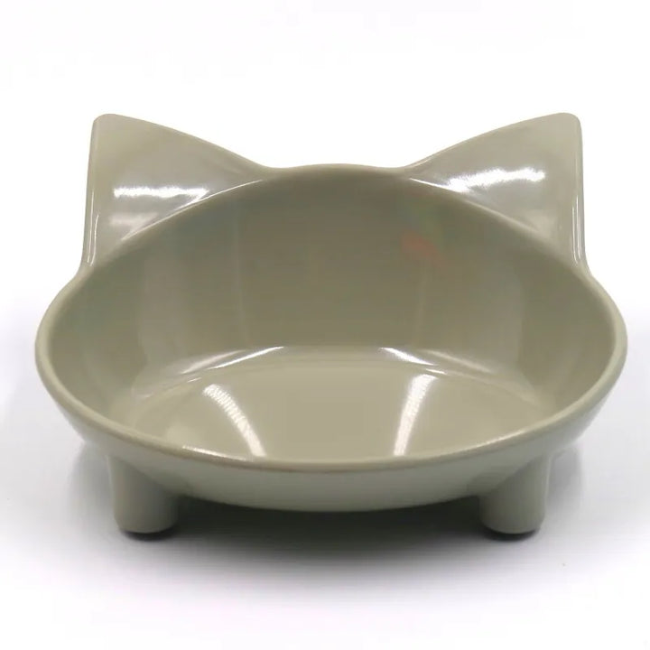 Cat ear pet food bowl. Cute, durable feeding dish for cats & dogs. Easy-clean, unisex pet accessory.