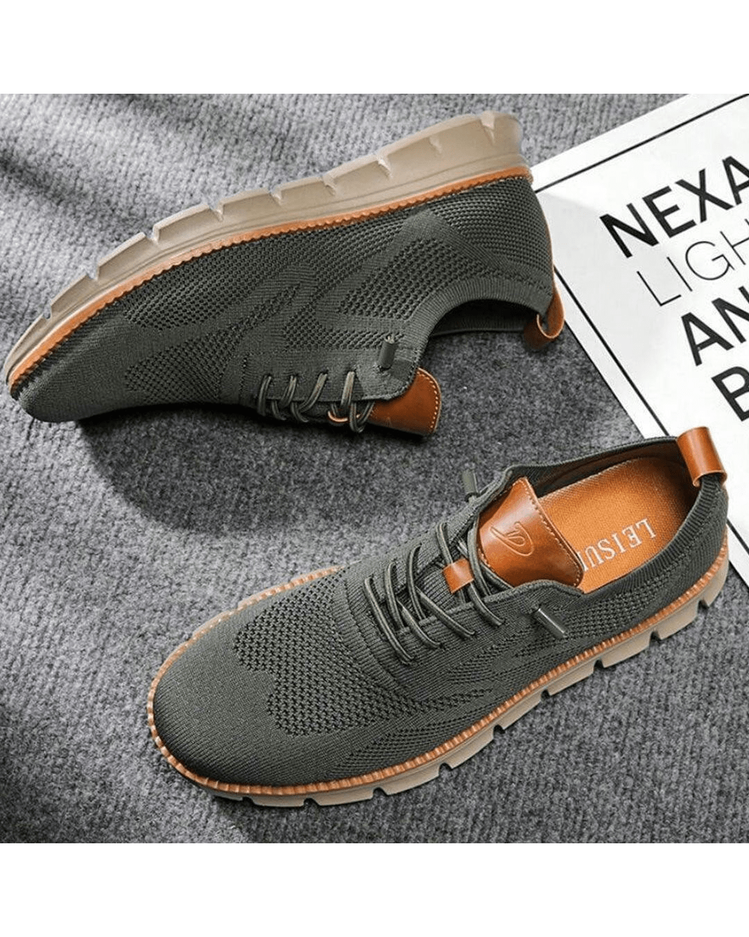 Stylish men's trainers, versatile modern comfort shoes, great for walking and errands.