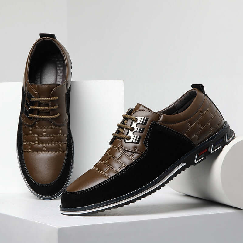 Men's Checked Lace-Up Shoes