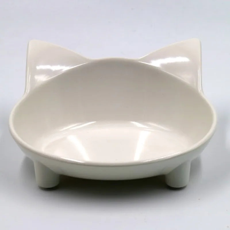 Stylish cat ear design pet food bowl. Durable & cute feeder dish for cats & dogs. Easy to clean pet accessory.