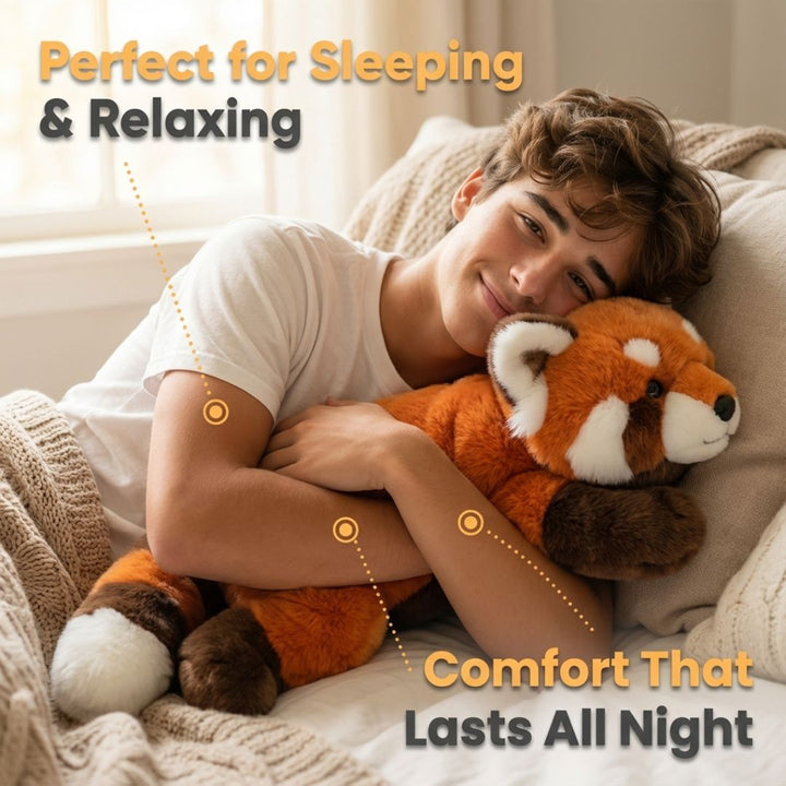 Soft long fox cuddle pillow, an adorable gift for relaxation.