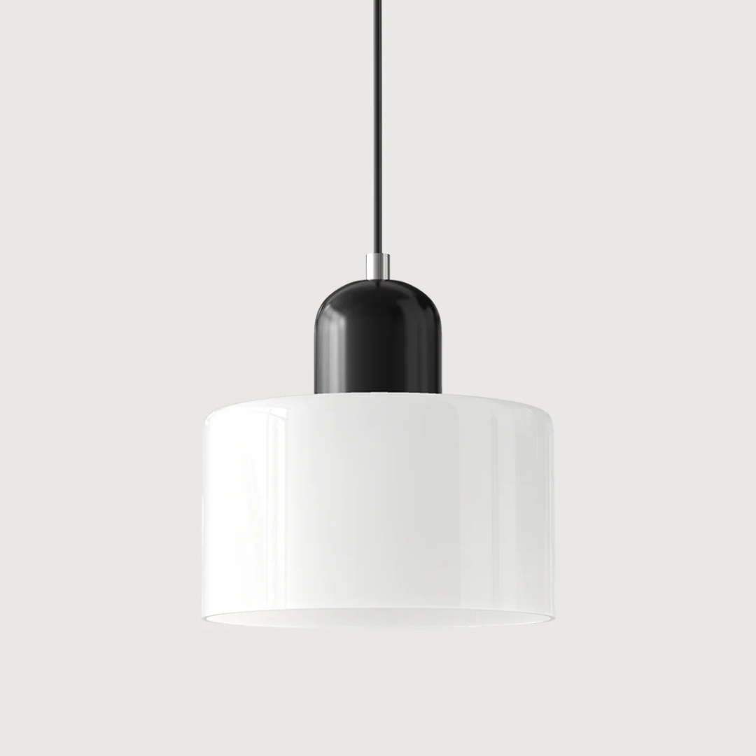 Retro glass ceiling light with adjustable cord, for customizable warm lighting.