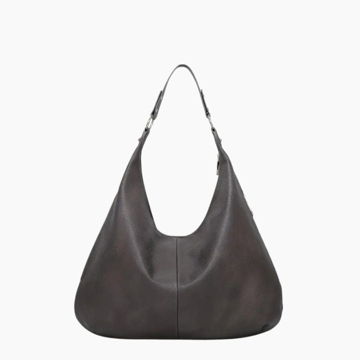 Essential women's hobo shoulder bag, a stylish large capacity everyday zippered handbag.