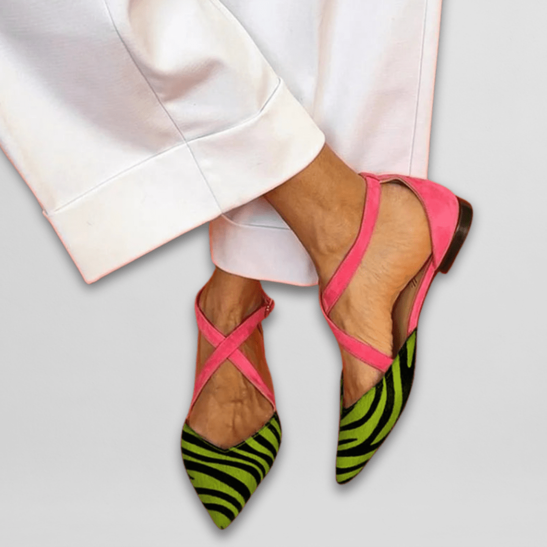 Elegant women's strappy ballet flats. Chic, lightweight design perfect for casual or dressy summer outfits.