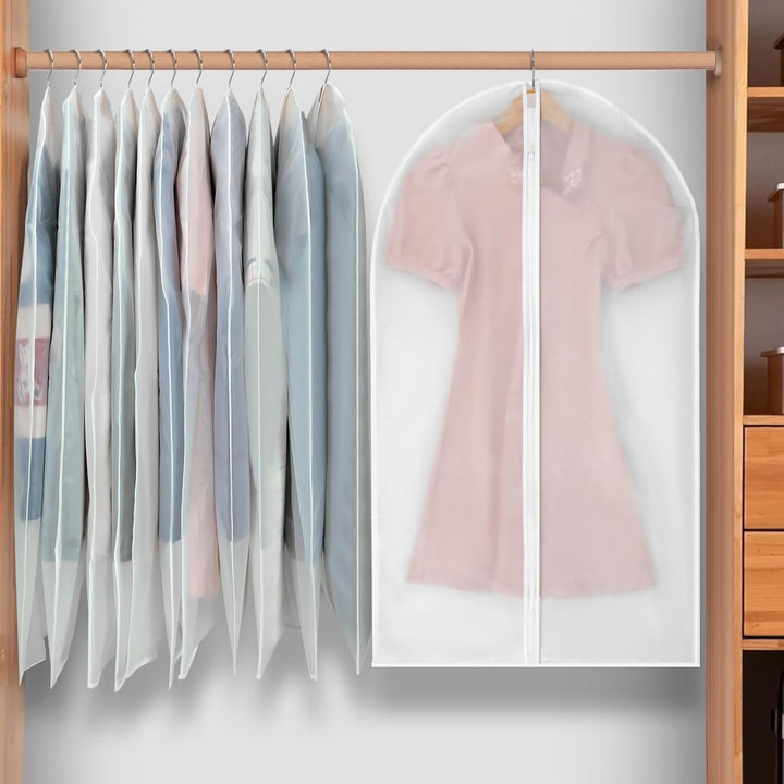 Value 24-pack clear PEVA storage bags. Perfect for closet decluttering & garment care.