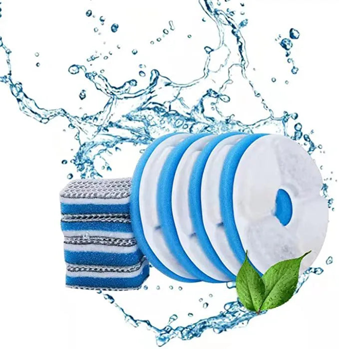 Dog water fountain with quiet pump, promoting healthy hydration for active pets.