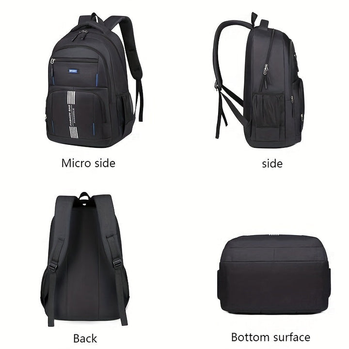 Men's classic full grain leather backpack, designed for durability and daily carry. Laptop ready.