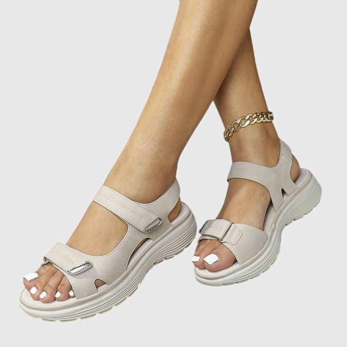 Women's orthopedic sandals with arch support for all-day comfort and pain relief.
