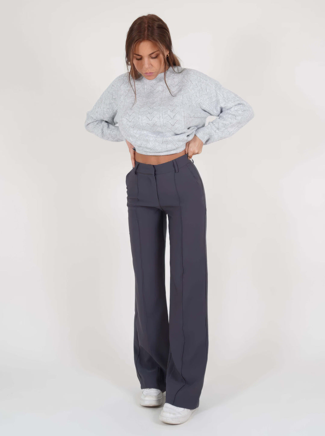 Women's Elegant High-Waisted Trousers