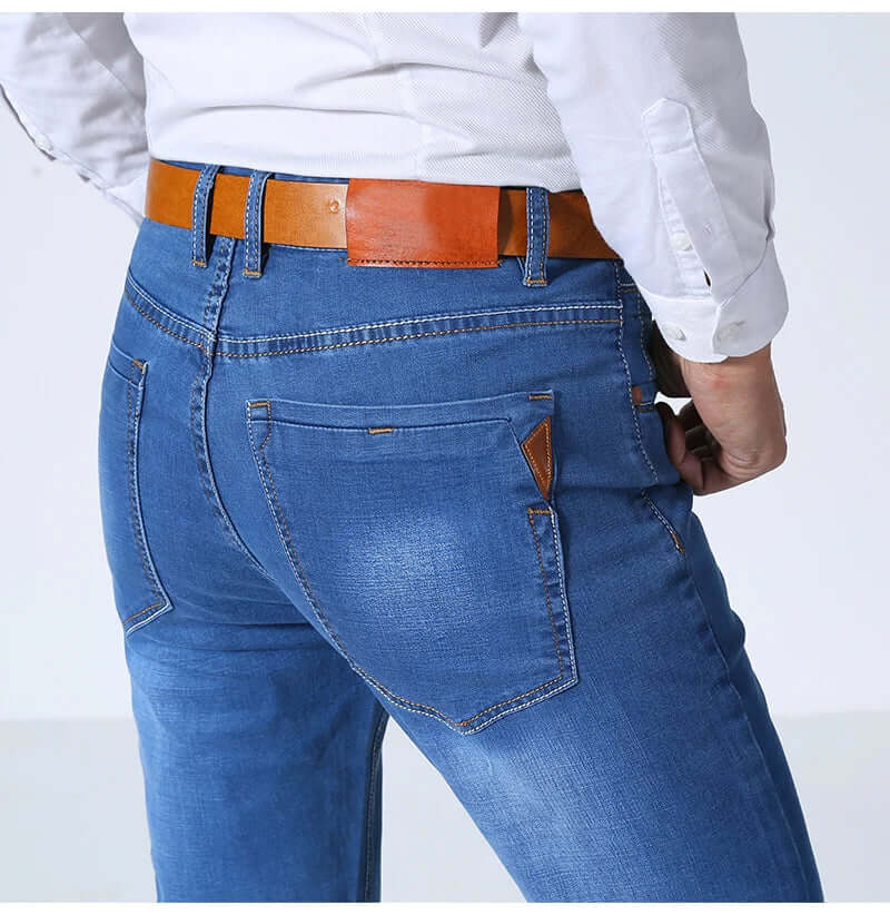 Men's Straight Leg Jeans - Durable Denim