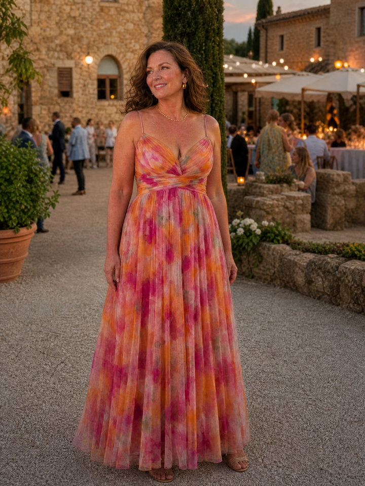 Versatile soft wrap maxi dress, comfortable, sleeveless, perfect for casual summer fashion.