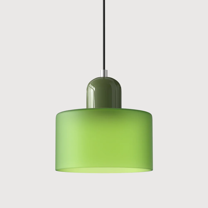 Adjustable retro pendant light, glass diffuser, perfect for cozy illumination.