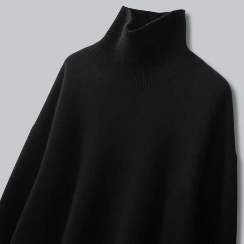 Women's Elegant Knitted Jumper Roll Neck Top