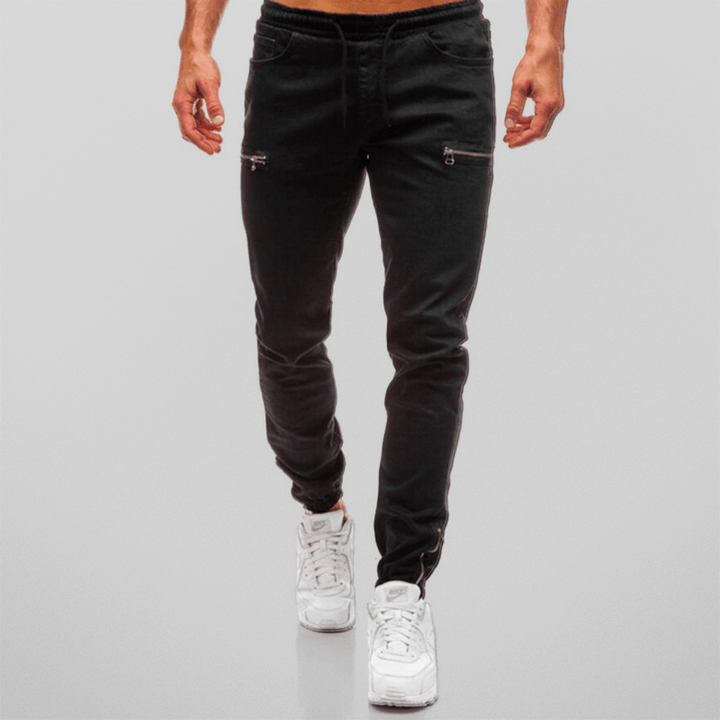 Men's Tapered Fit Stretch Denim Joggers