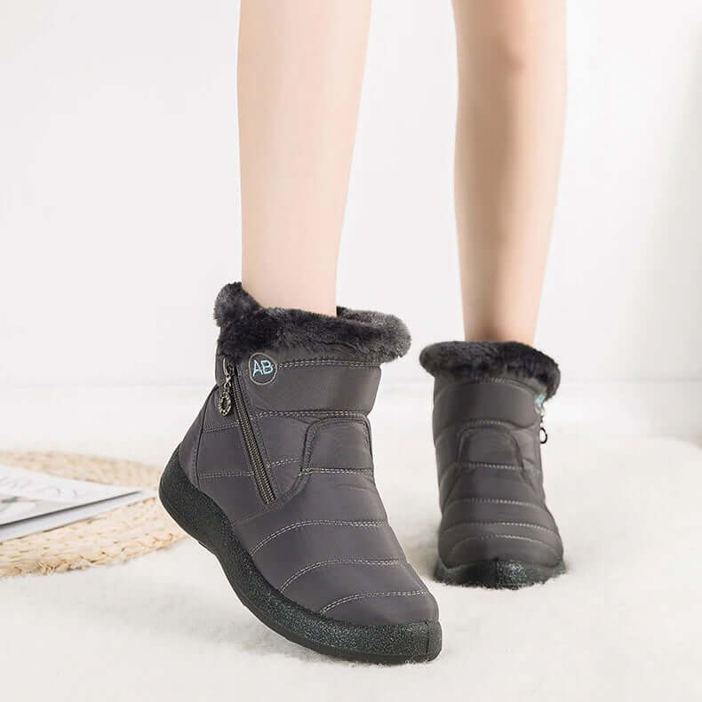 Women's Warm Winter Snow Boots with Trim
