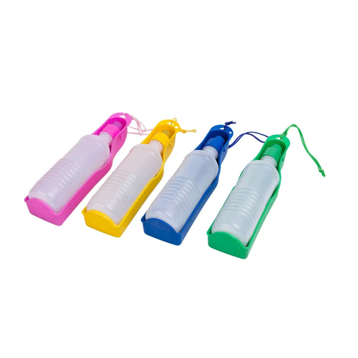 Keep your dog hydrated anywhere with this convenient portable water bottle and travel bowl.