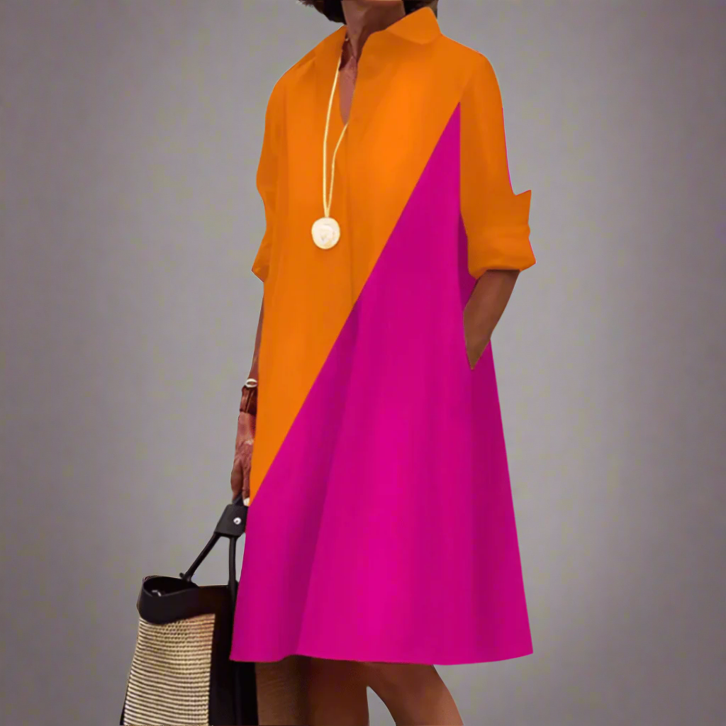 Stylish women's polo dress for spring fashion. Effortlessly elegant, versatile for casual or dressier occasions.