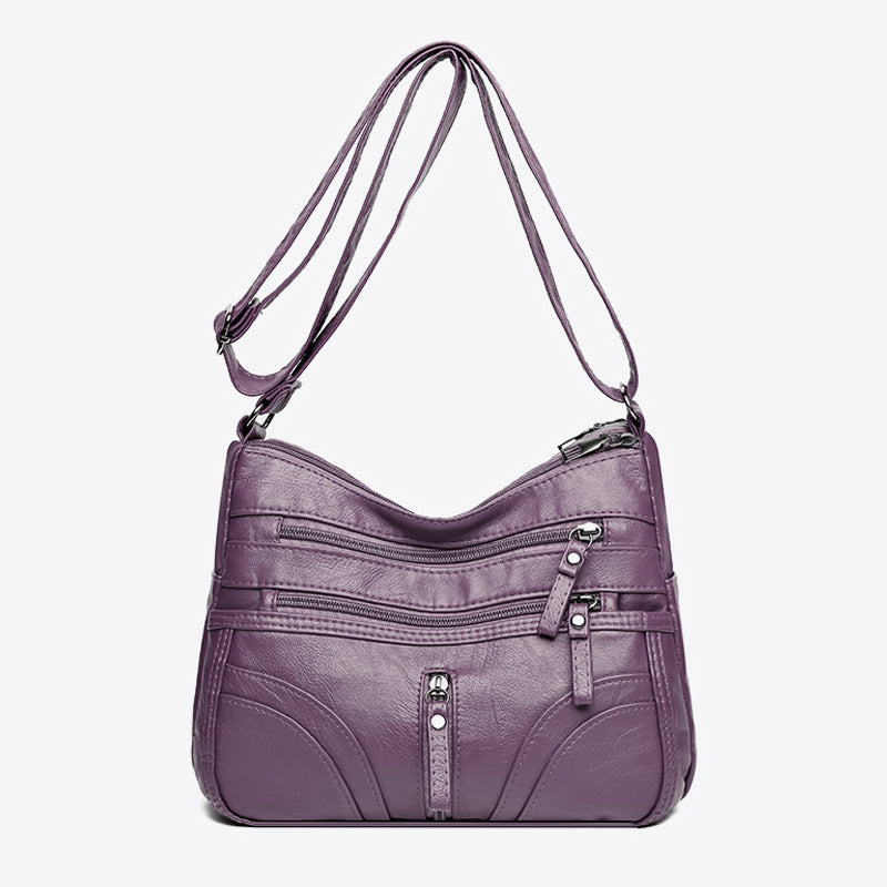 Stylish women's everyday bag, vintage faux leather shoulder or crossbody option.
