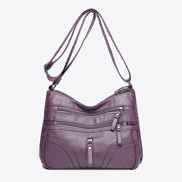 Stylish women's everyday bag, vintage faux leather shoulder or crossbody option.