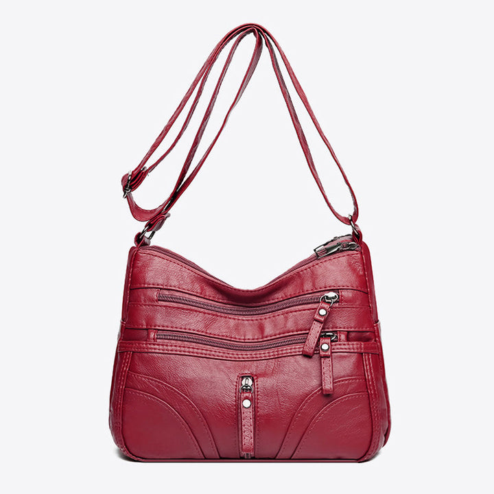 Faux leather vintage shoulder bag for women, chic and practical for any day.