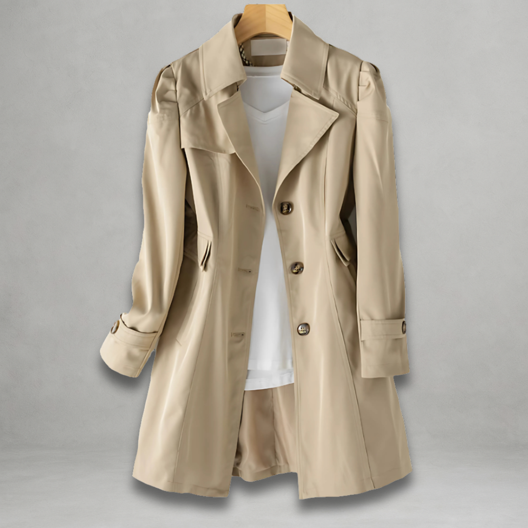 Women's lightweight spring trench coat in a chic style, perfect for versatile outerwear & elegant fashion.