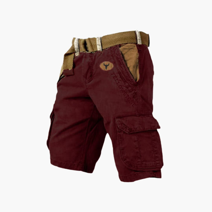 Versatile men's utility shorts with 6 large pockets, offering a stylish & comfortable fit.
