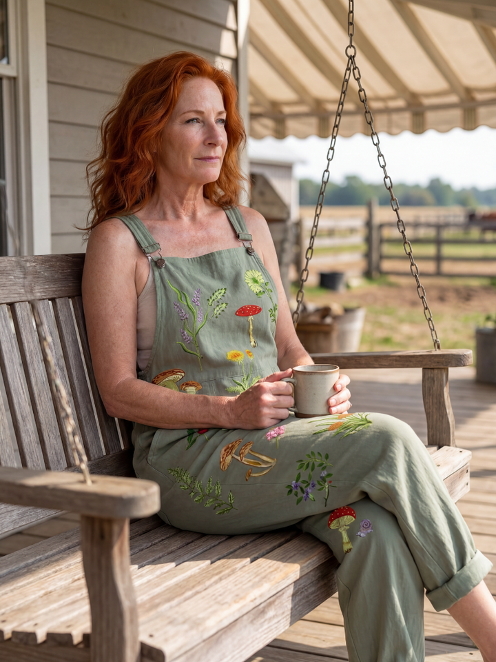 Sleeveless women's wide-leg jumpsuit in sage green, offering relaxed comfort for casual outings and spring fashion.