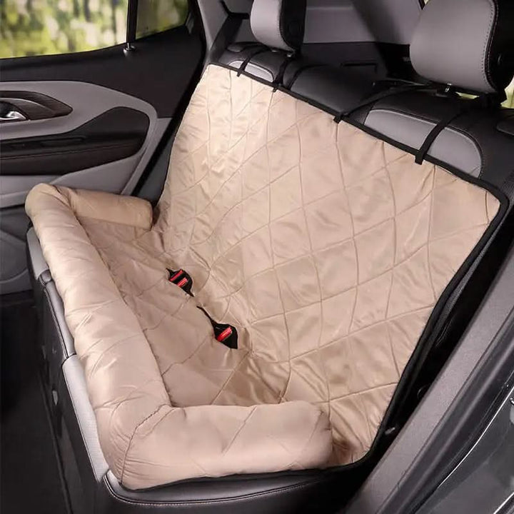 Protect your car seats with this durable, waterproof, anti-slip quilted dog car seat cover for pets. Easy clean.