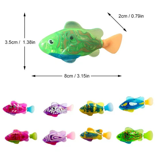 Aquatic interactive floating fish toy; durable playtime for energetic cats & dogs.