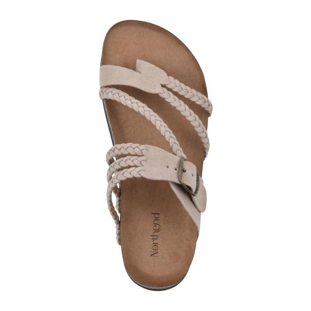 Everyday women's comfort sandals, boho chic with sturdy arch support and an adjustable fit.