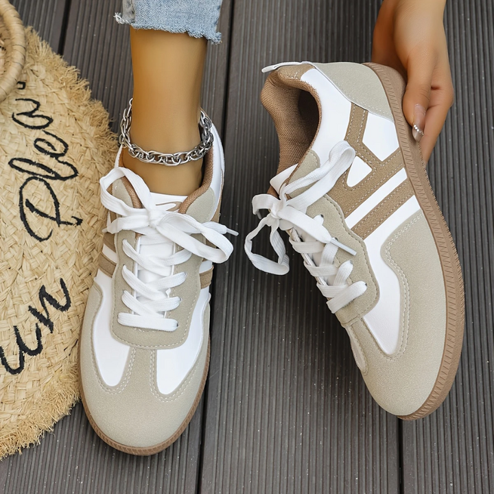Chic Harper women's walking sneakers with a supportive wide-toe design for ultimate comfort.