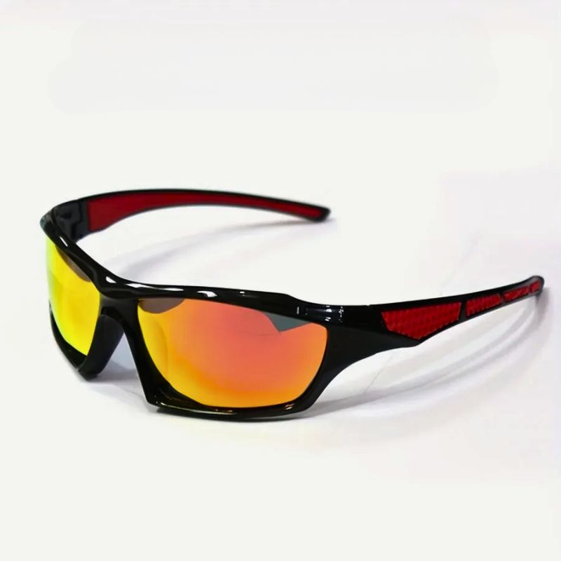 Men's polarized shield sunglasses for enhanced clear vision while driving, ensuring safety and UV protection.