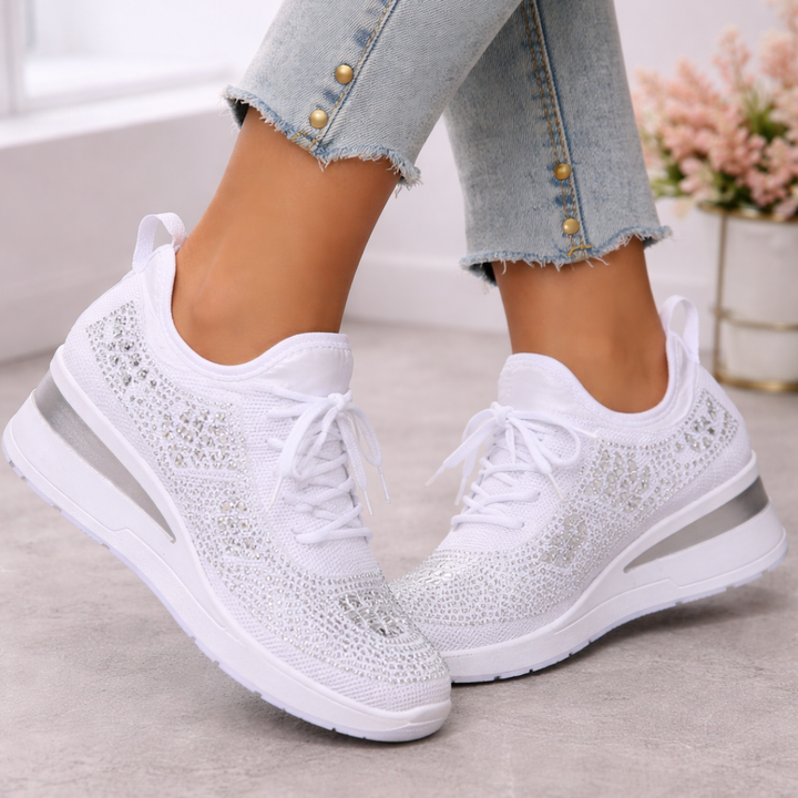Supportive women's sneakers, ideal for pain relief, arch support, and posture correction.